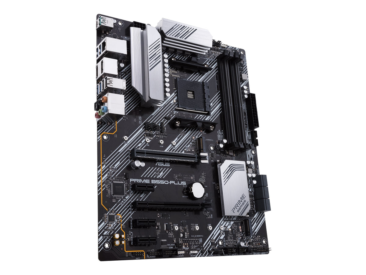 ASUS PRIME B550-PLUS AMD AM4 Socket ATX DDR4 3rd Gen AMD Ryzen Dual M.2 PCIe 4.0 1 Gb Ethernet USB 3.2 Gen 2 Type-A and Type-C
