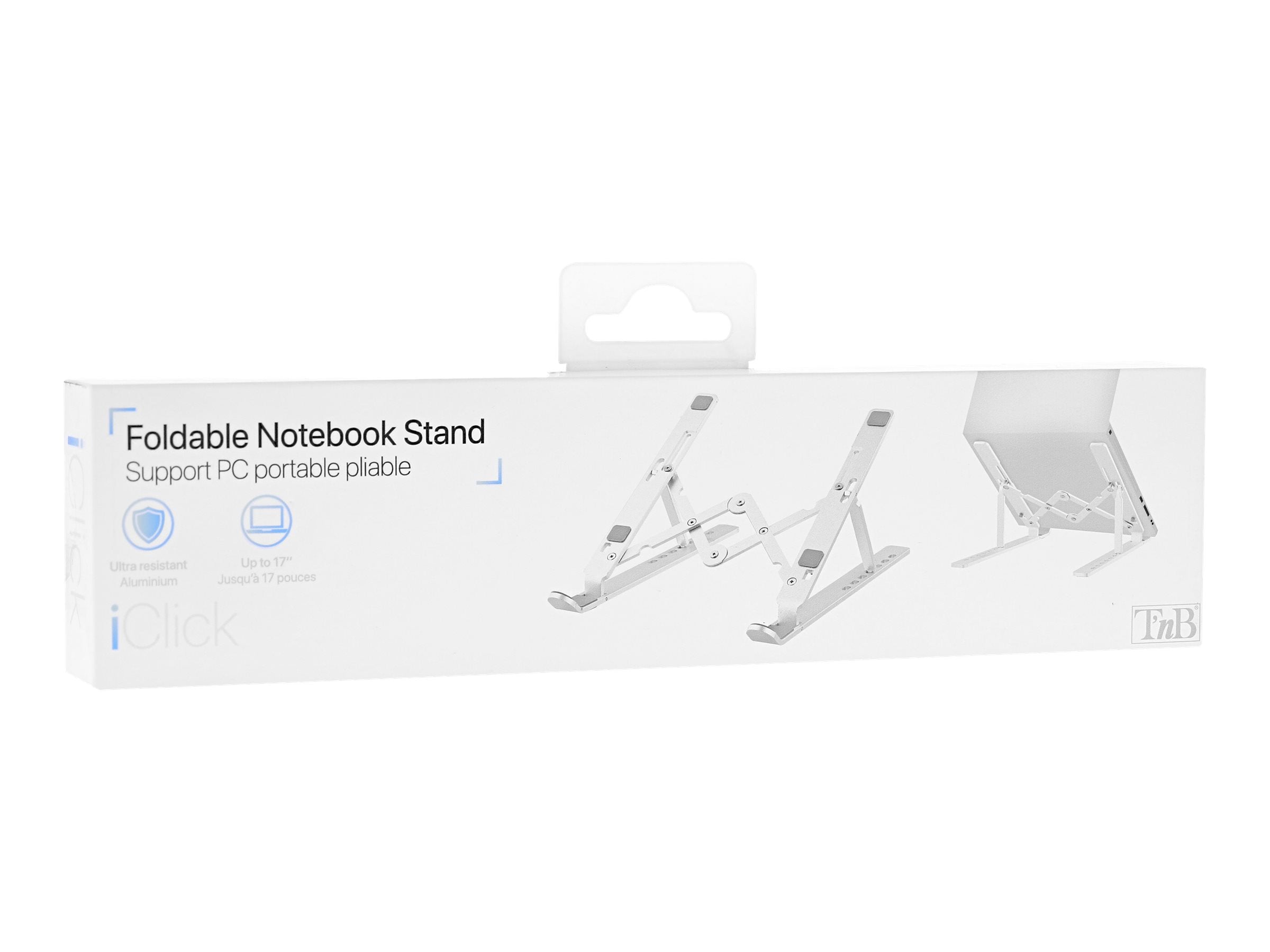 TNB iClick Support Notebook Aluminium Light And Resistant Stand Foldable Easy To Transport Transport Cover Adjustable