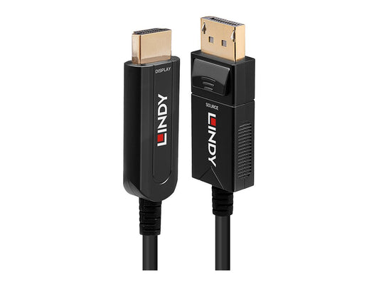 LINDY DP 1.2 to HDMI 18G AOC Hybrid Cable 50m