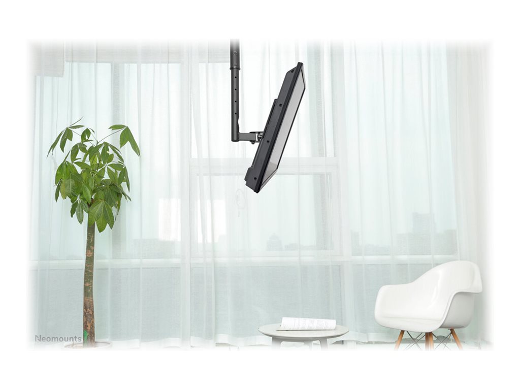 NEOMOUNTS FPMA-C060BLACK Support de plafond pour écran de 10-40p - h 60-85 cm
