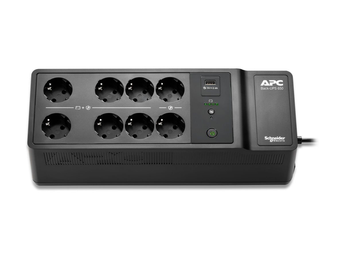 APC Back-UPS BE650G2-GR UPS AC 230V 400Watt 650VA output connectors 8 Black