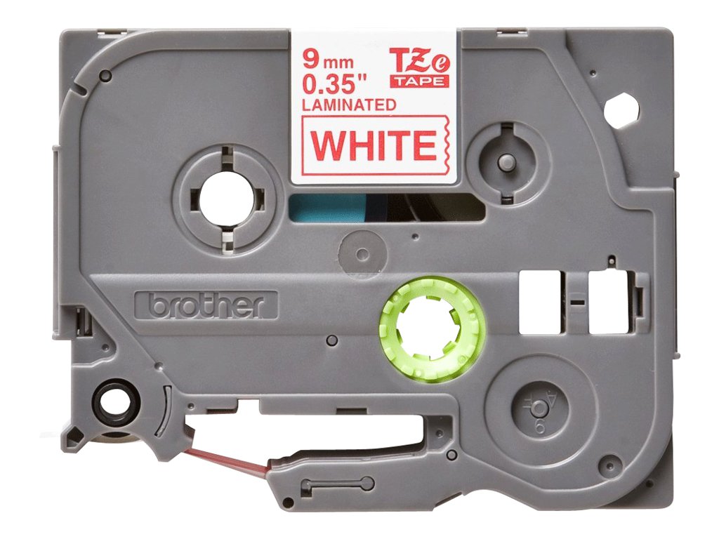 BROTHER P-TOUCH TZE-222 rouge sur blanc 9mm