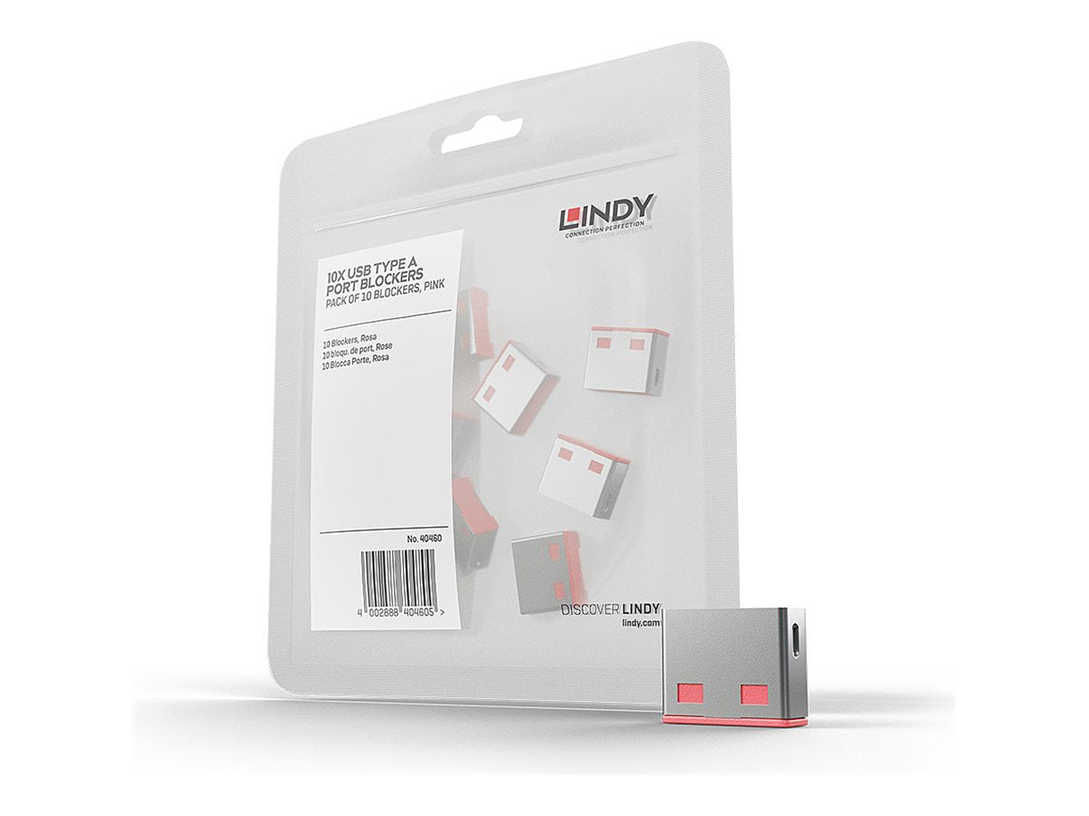 LINDY Bloqueurs de ports USB 10 pièces Rose