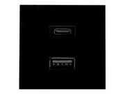 SHELLY Wall Display Stand Black USB-C USB-A Charger