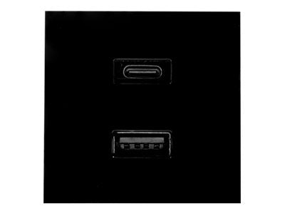 SHELLY Wall Display Stand Black USB-C USB-A Charger