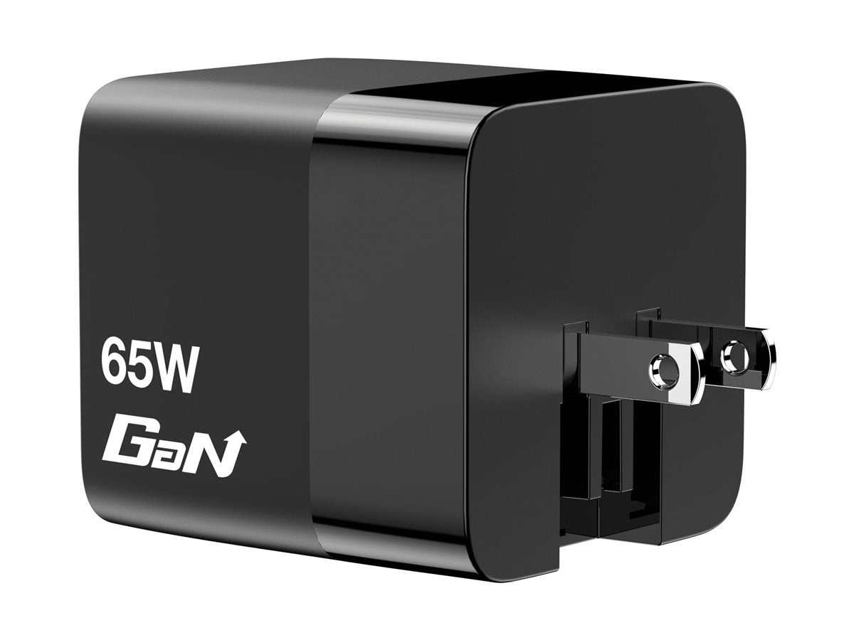 VERBATIM GAN CHARGER 65W 2 PORT RETR CABLE US/EU/UK ADP WCF (P)
