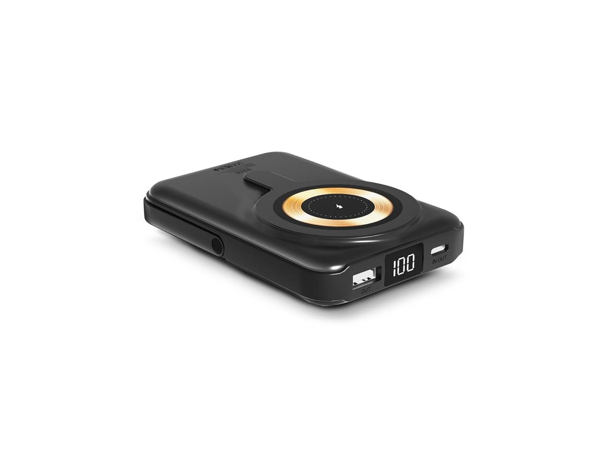 URBAN FACTORY MAGNEE POWER Wireless Magnetic Universal Powerbank 10.000mAh - Charcoal Black