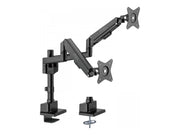 MCL Support écran bureau à amortisseur 2 écrans jusquà 32p/9Kg Noir