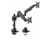MCL Support écran bureau à amortisseur 2 écrans jusquà 32p/9Kg Noir