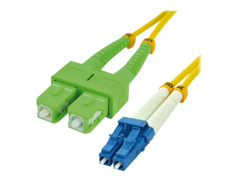 MCL SCAPC/LC duplex singlemode 9/125 OS2 optical fiber - 0.5m