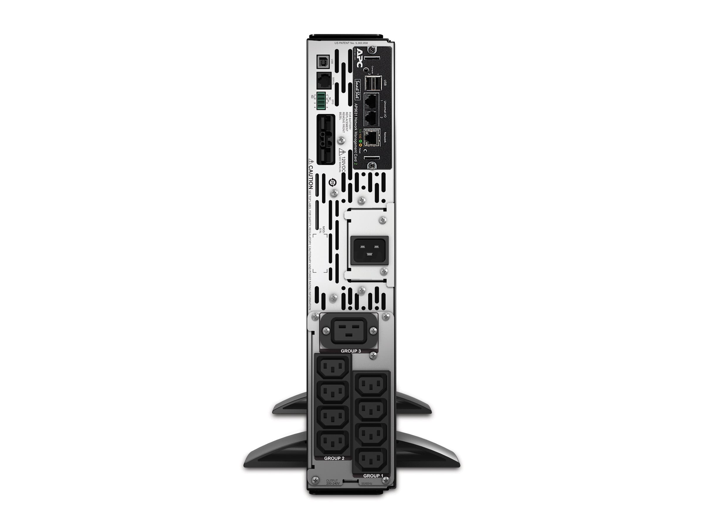 APC Smart-UPS X 3000 Rack/Tower LCD UPS AC 208/230V 2.7 kW 3000VA 1-phase Ethernet 10/100 RS-232 output connectors 11 2U Black