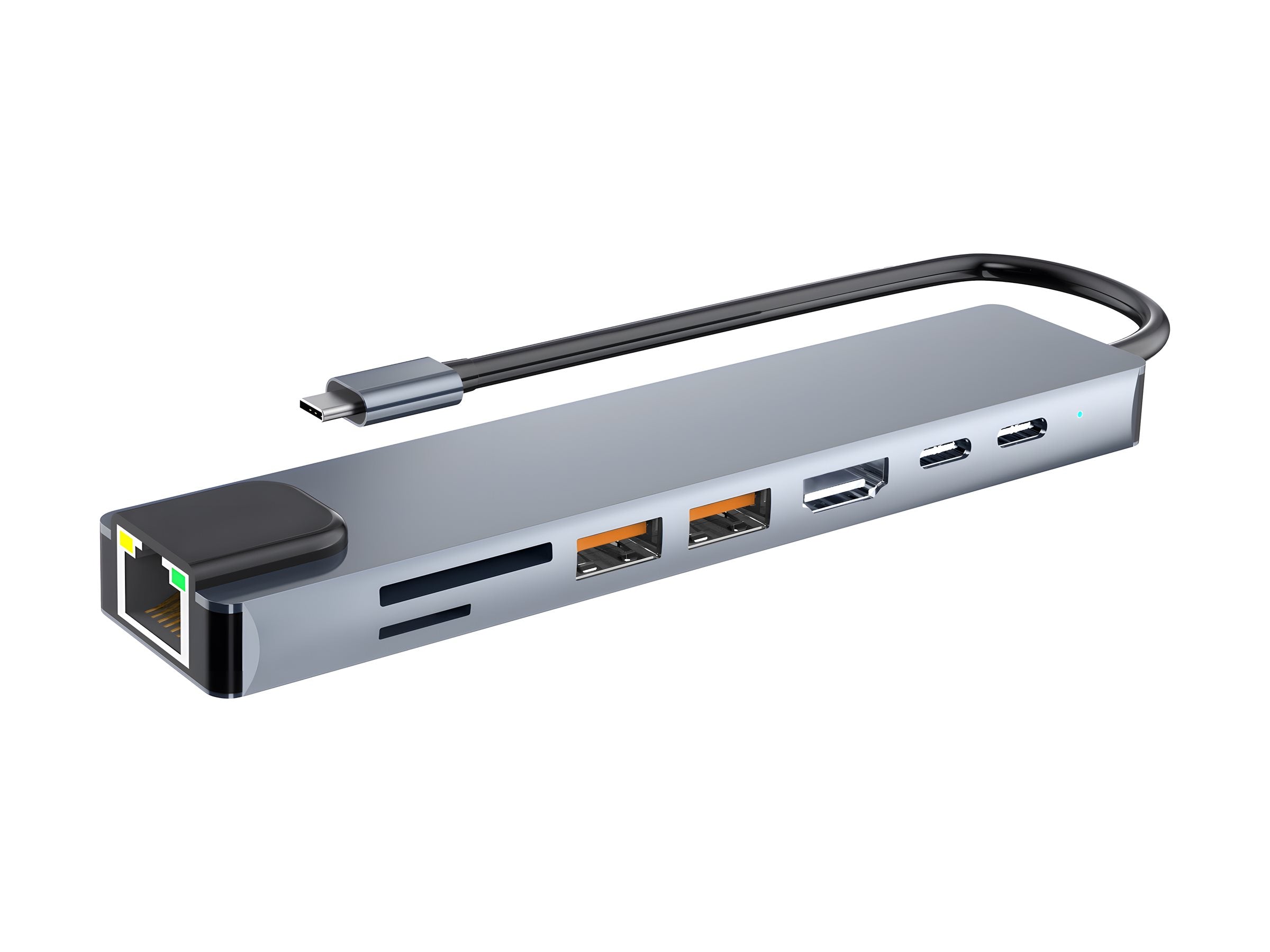 TNB iClick Pro - Hub USB-C 8 en 1 - en aluminium - 10Gbps