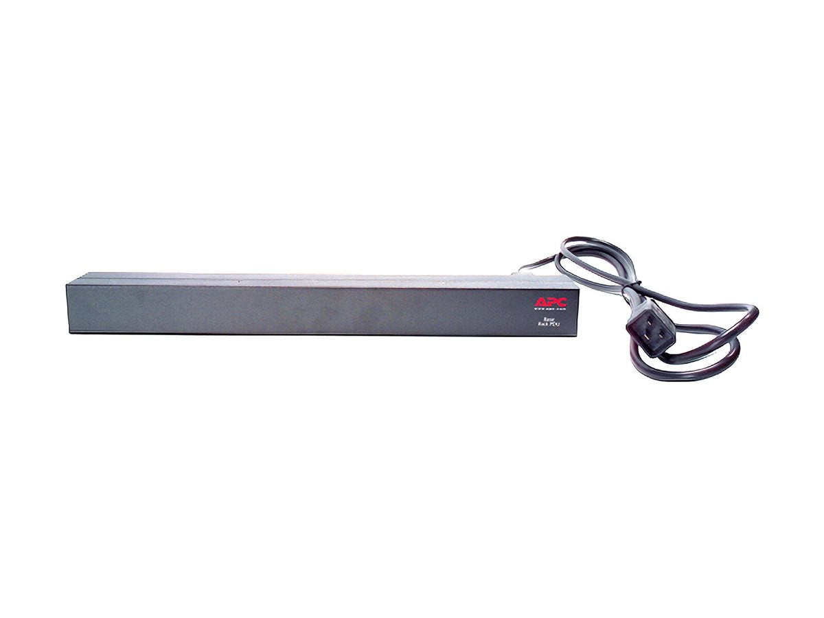 APC Basic Rack-Mount PDU Rack AC 208/230V input IEC 60320 C20 output connectors 12 power IEC 60320 C13 1U 19 2.49m cord BK