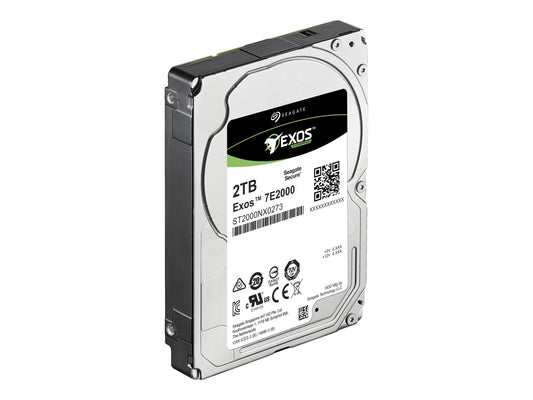 SEAGATE EXOS 7E2000 Enterprise Capacity 2.5 2TB HDD 512Emulation 7200rpm 128MB 2,5inch SAS 12Gb/s 24x7 long-term usage BLK