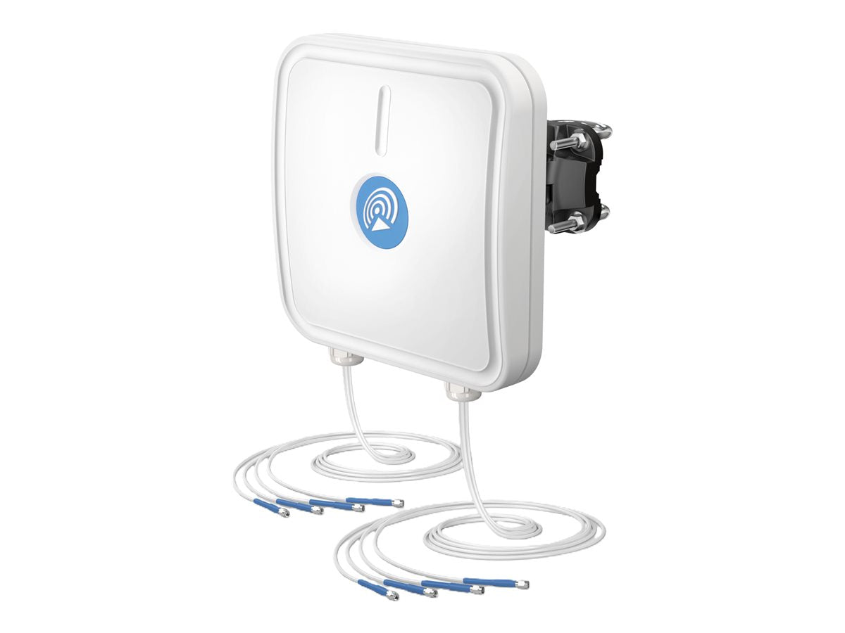 QUWIRELESS Tri-Band 2.4/5/7 GHz WiFi 6E/7 8x8 MIMO Sector Panel RP-SMA Wall/Mast Antenna