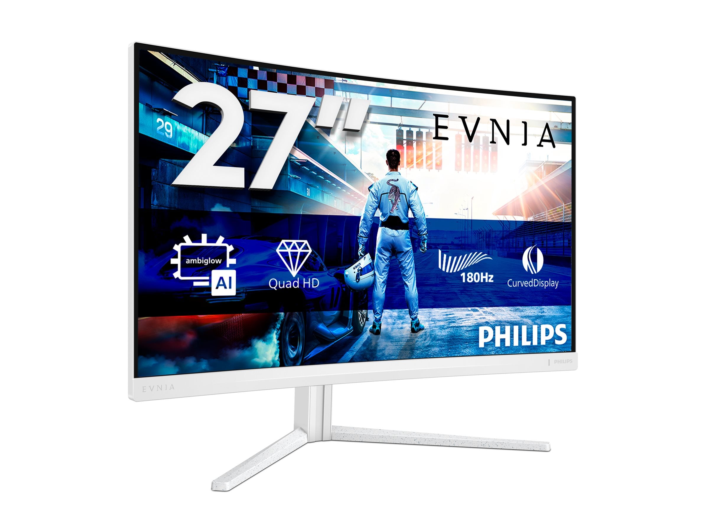 PHILIPS 27M2C5501/00 27p Curved Gaming Monitor 2560x1440 180Hz 1ms 2xHDMI DP white