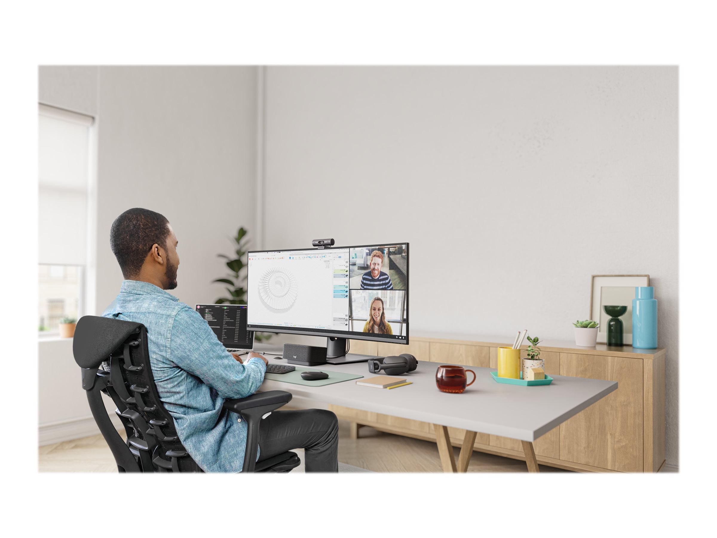 LOGITECH BRIO 505 Webcam colour 4 MP 1920 x 1080 720p 1080p audio USB-C