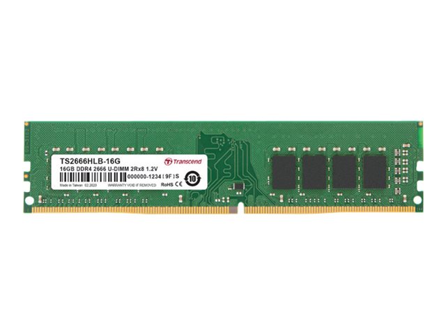 TRANSCEND 16Go JM DDR4 3200MHz U-DIMM 1Rx8 1Gx8 CL22 1.2V