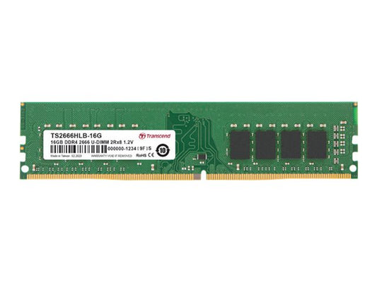 TRANSCEND 16Go JM DDR4 3200MHz U-DIMM 1Rx8 1Gx8 CL22 1.2V