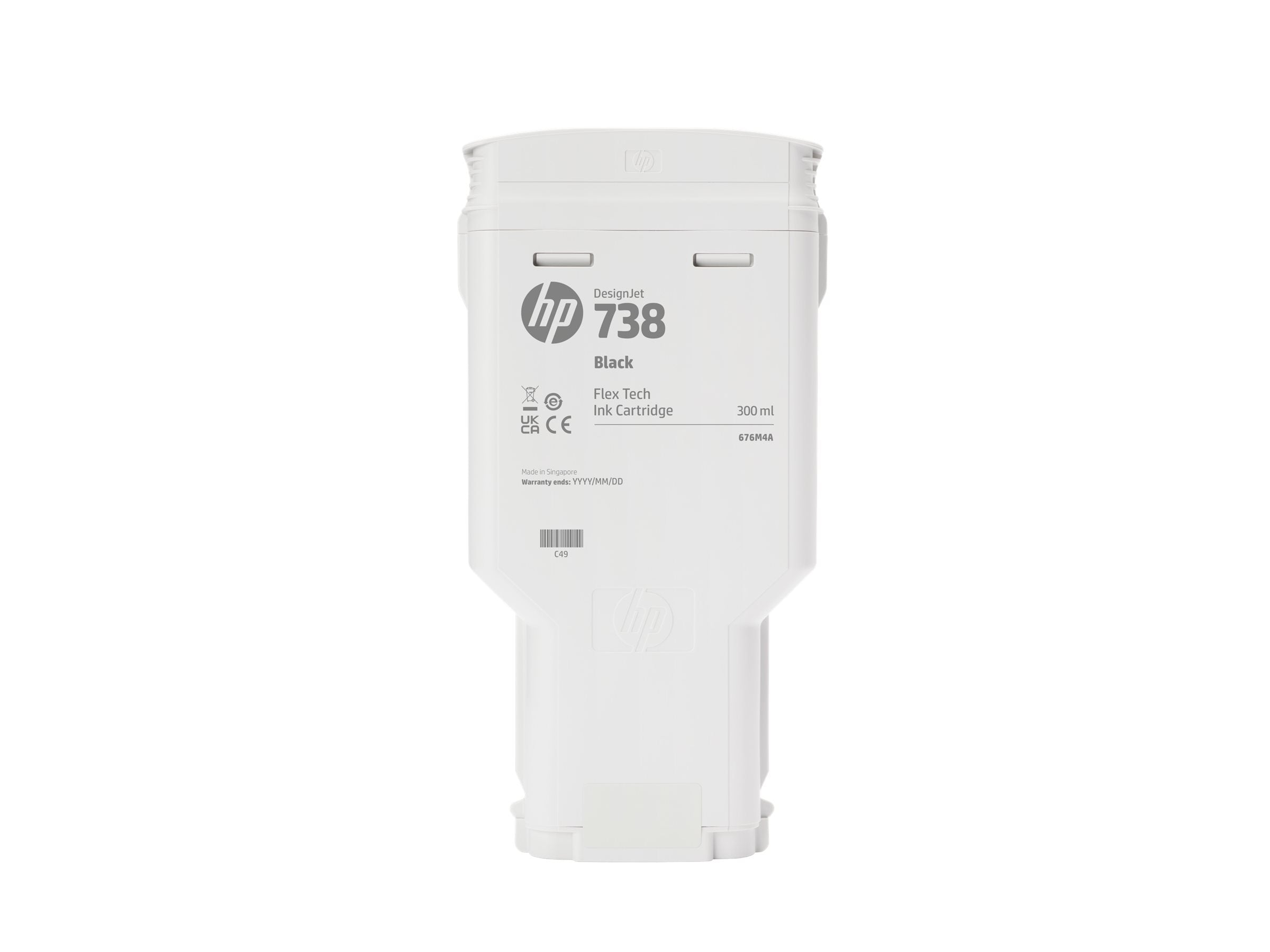 HP 738 300-ml Black DesignJet Ink Cartridge