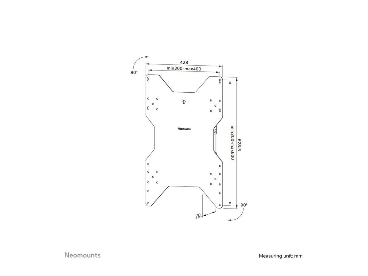 Neomounts TV wall mount 55-75in - rotatable