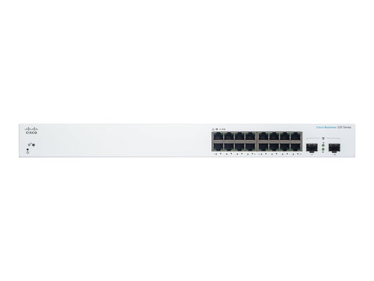 CISCO Business Switching CBS220 Smart 16-port Gigabit 2x1G SFP uplink