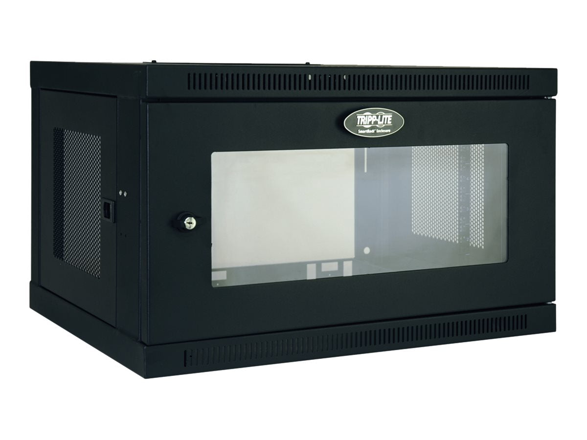 EATON TRIPPLITE 6U Wall Mount Rack Enclosure Server Cabinet w/ Acrylic Window Rack cabinet wall mountable Black 6U 19