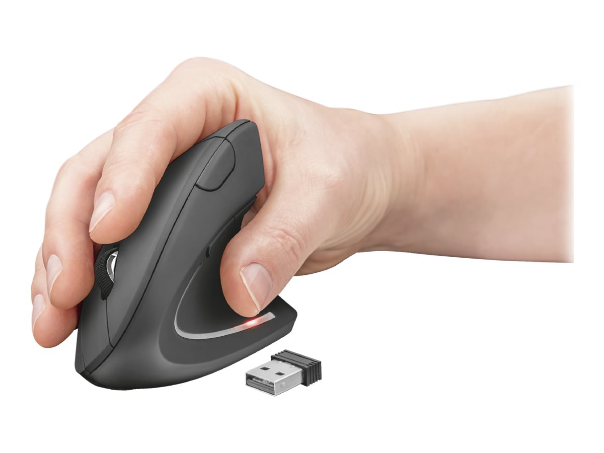 TRUST Souris sans fil ergonomique VERTO - Noire