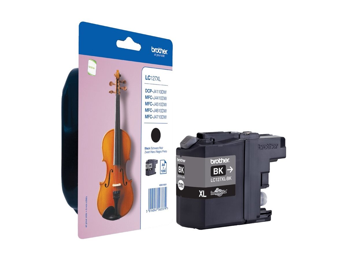 BROTHER LC-127XL cartouche dencre noir haute capacité 1.200 pages 1-pack blister sans alarme