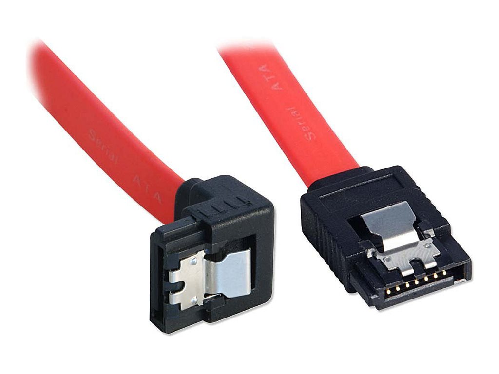 LINDY Internal SATA Latch Cable 90 degree/0.7m 2x7 pin SATA plug