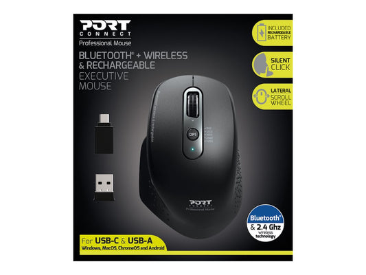 PORT DESIGNS Mouse Office Executive Rechargeable Bluetooth Combo