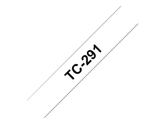 BROTHER P-TOUCH TC-291 noir sur blanc 9mm