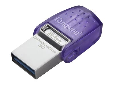 KINGSTON 64Go DataTraveler microDuo 3C 200MB/s dual USB-A + USB-C