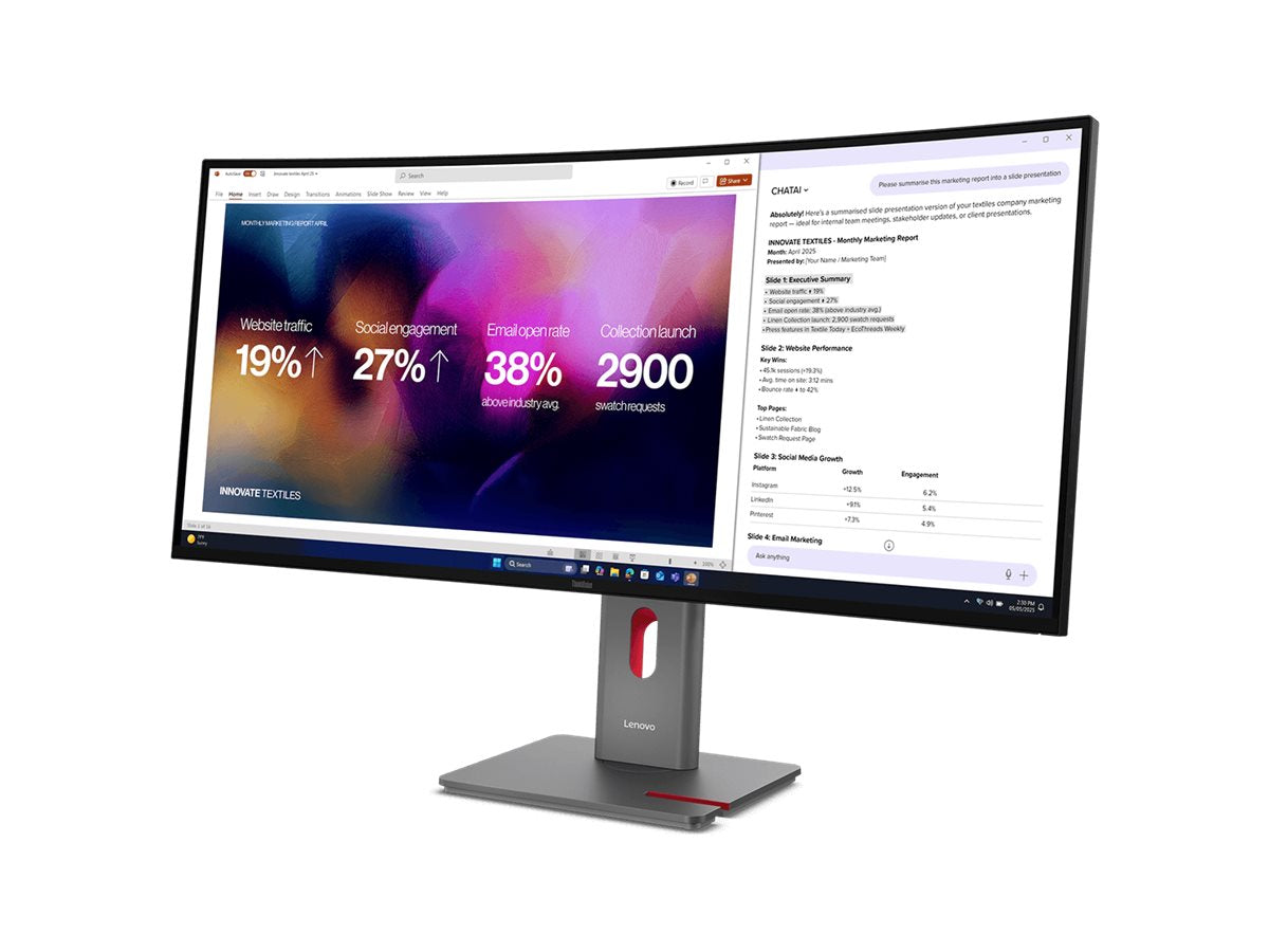 LENOVO ThinkVision P40WD-40 40p ECO-IPS 5120 x 2160 21:9 120Hz 300cd/m2 8ms HDMI DP