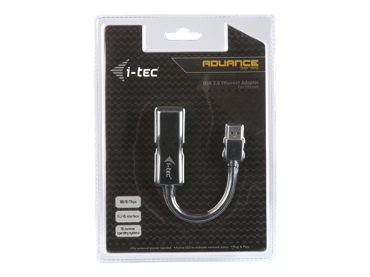 I-TEC USB 2.0 Advance 10/100 Fast Ethernet LAN Network Adapter USB 2.0 to RJ45 LED for Tablets Ultrabooks Notebooks
