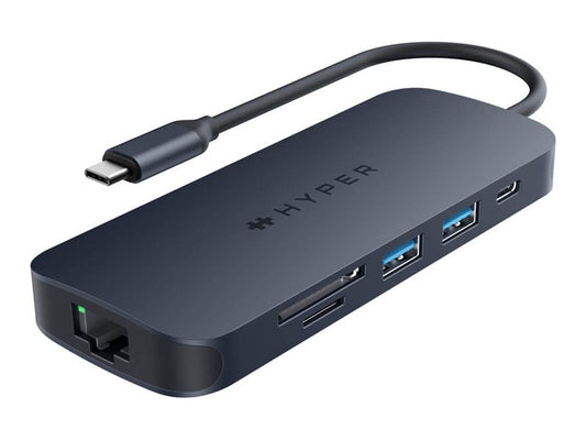TARGUS HyperDrive EcoSmart Gen.2 Universal USB-C 8-in-1 Hub w 140 W PD3.1 Power Pass-thru