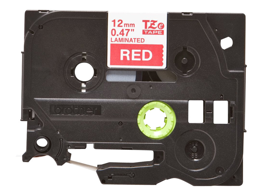 BROTHER P-TOUCH TZE-435 blanc sur rouge 12mm