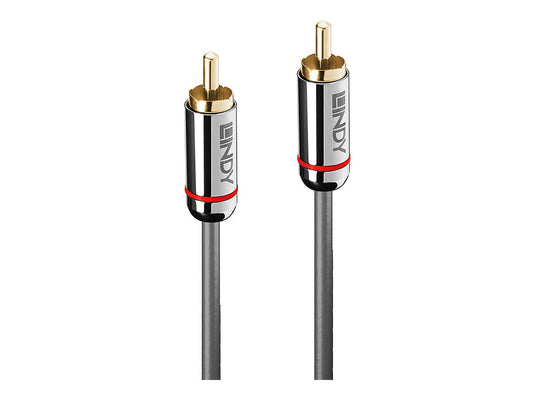 LINDY Cromo Line Audio Cable Digital Coaxial RCA-RCA M-M 0.5m anthrazit