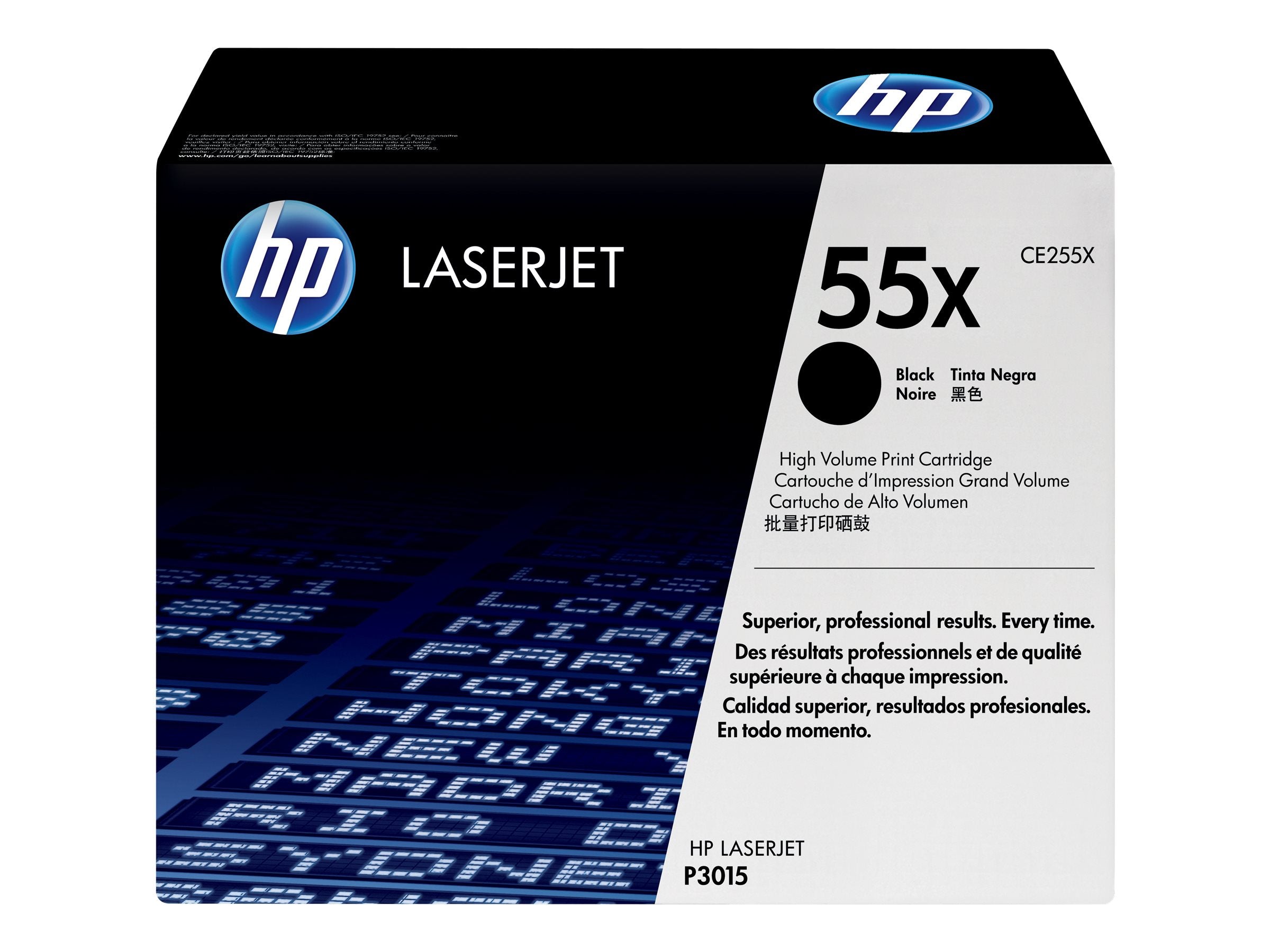 HP 55X original LaserJet Toner cartridge CE255X black standard capacity 12.500 pages 1-pack