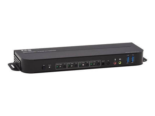 EATON TRIPPLITE Commutateur KVM 4 ports DisplayPort/USB 4K 60 Hz HDR HDCP 2.2 IR DP 1.4 partage USB