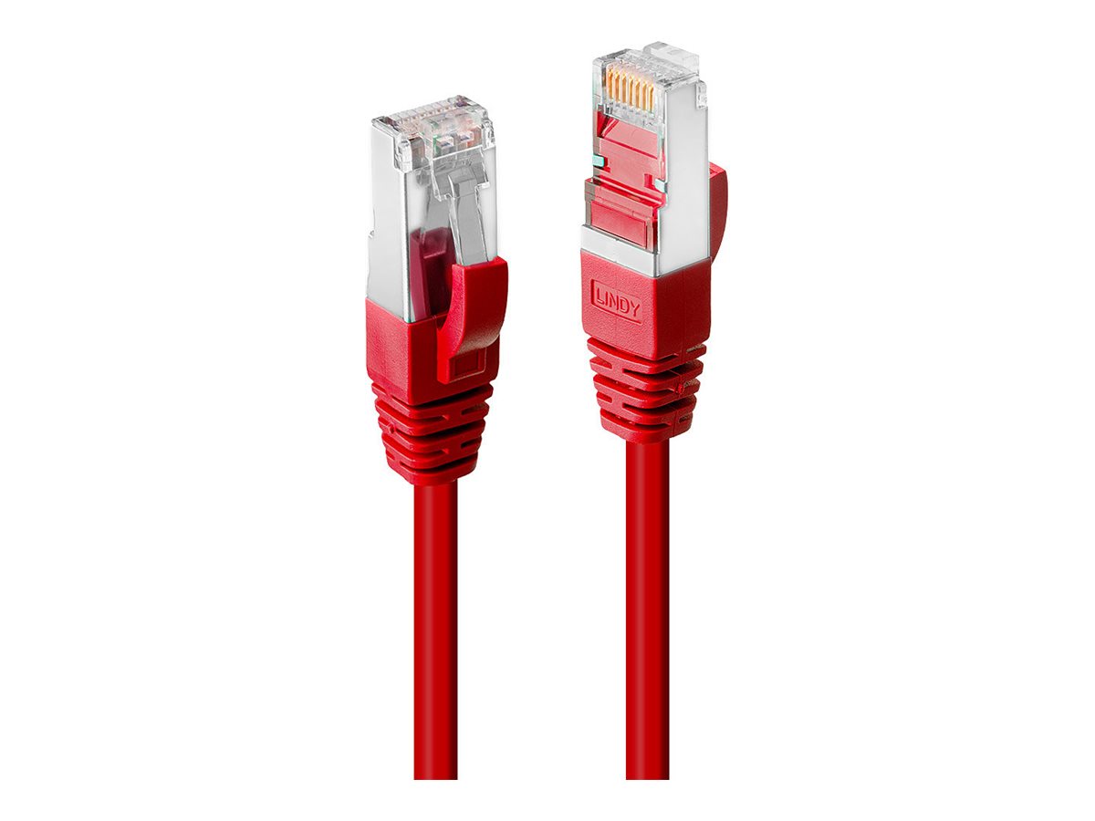 LINDY S/FTP Cat.6 Cable Red 1m LSOH incl. Testprotocol