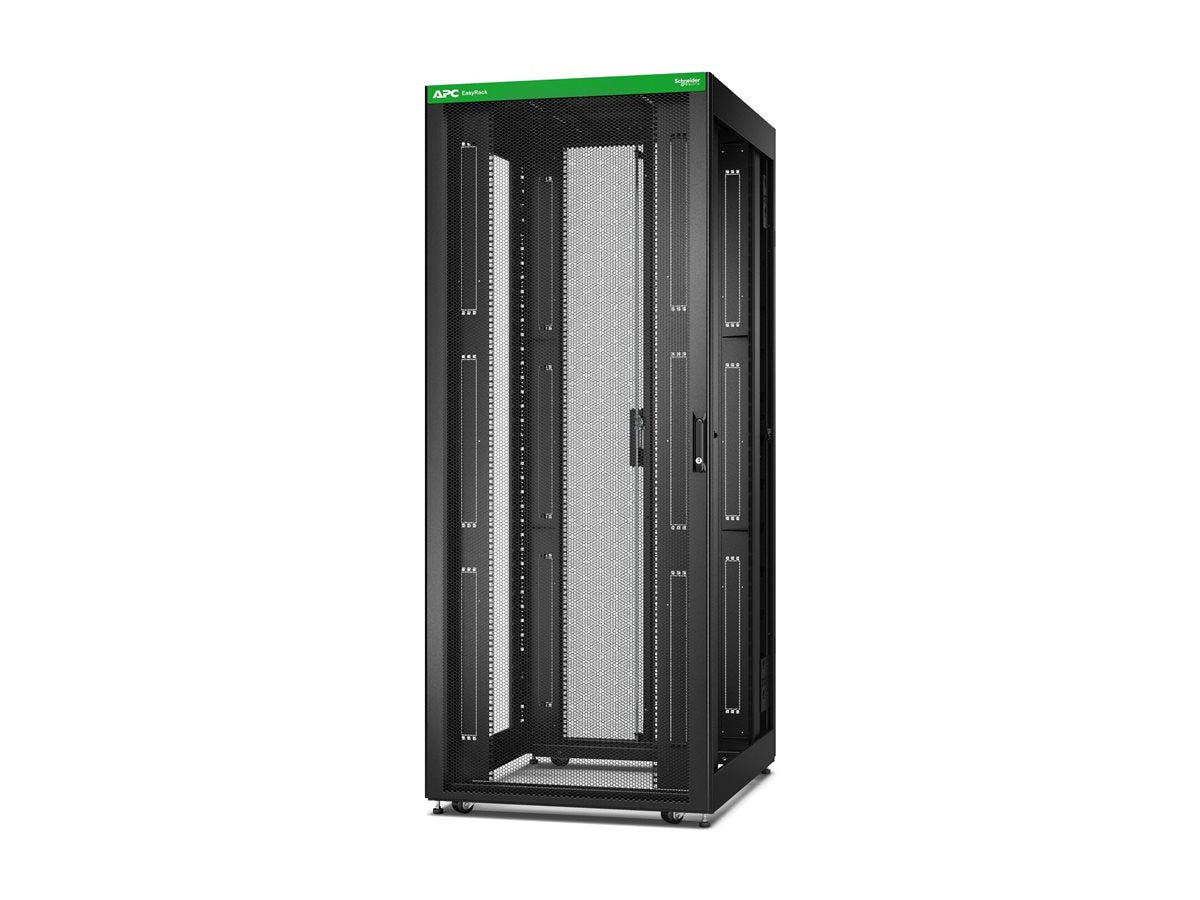 APC Easy Rack 42Ux800x1000 with Roof castors feet and 4Brackets No Side panels Bottom black