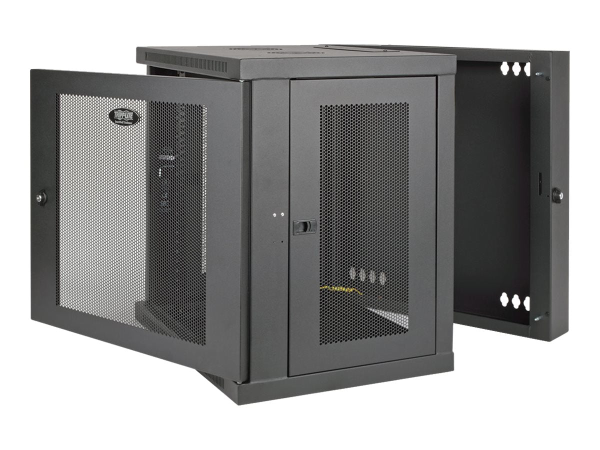 EATON TRIPPLITE 12U Wall Mount Rack Enclosure Server Cabinet Hinged Doors/Sides Rack cabinet wall mountable Black 12U 19