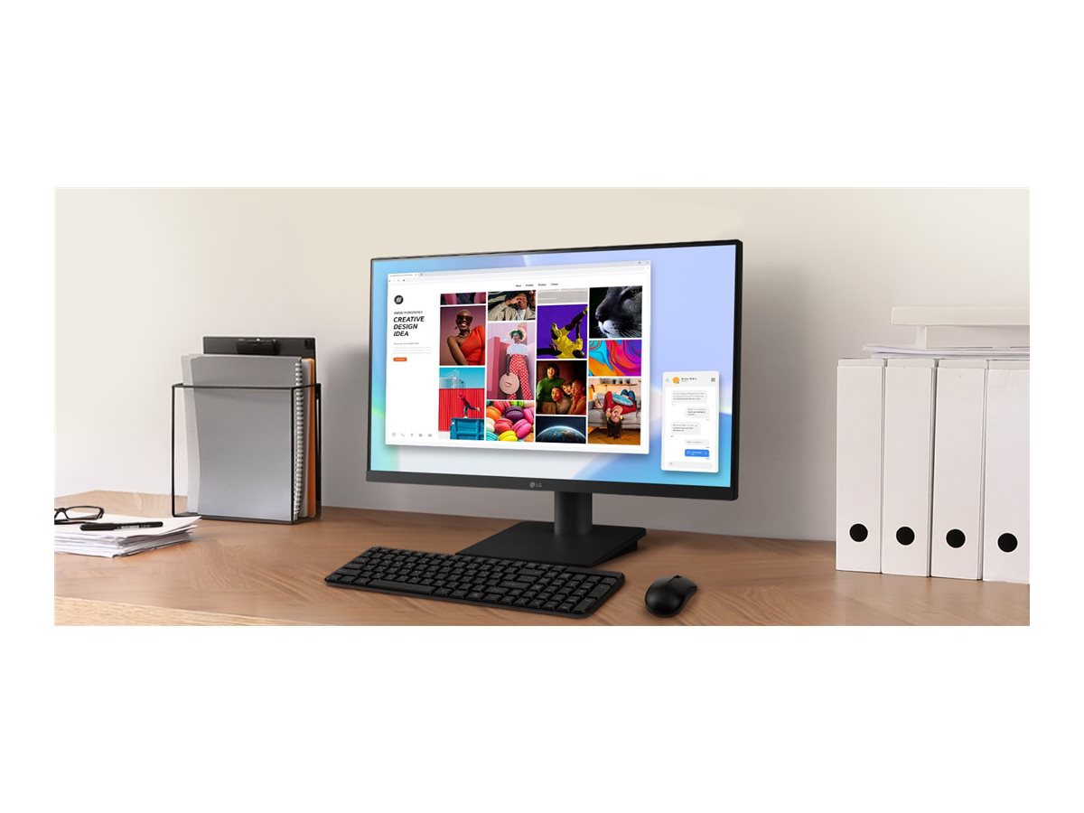 LG - Ecran LED - 24p - 1920x1080 FHD 100 Hz - IPS - 5 ms - Inclinable - Hauteur réglable - Garantie 3 ans