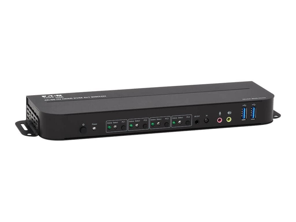EATON TRIPPLITE HDMI USB KVM Switch 4-Port 4K 60Hz HDR HDCP 2.2 IR USB Sharing KVM/audio/USB switch 4xKVM/audio/USB