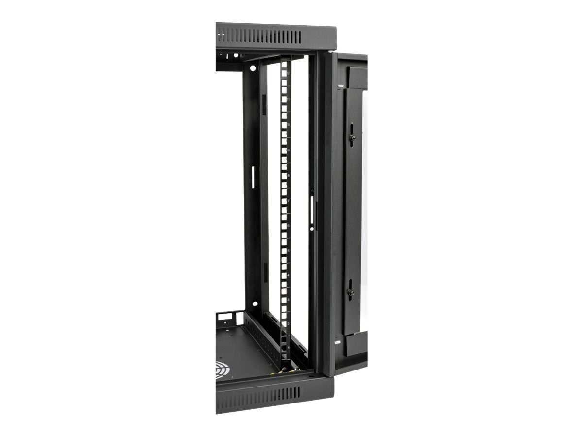 EATON TRIPPLITE 12U Wall Mount Rack Enclosure Server Cabinet w/ Glass Front Door Rack cabinet wall mountable Black 12U 19