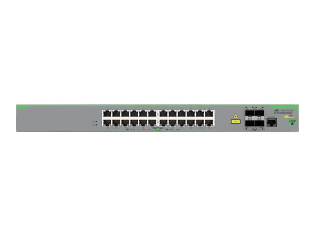 ALLIED 24x 10/100T POE+ ports and 4x 100/1000X SFP 2 for Stacking Fixed dual AC power supply EU Power Cord