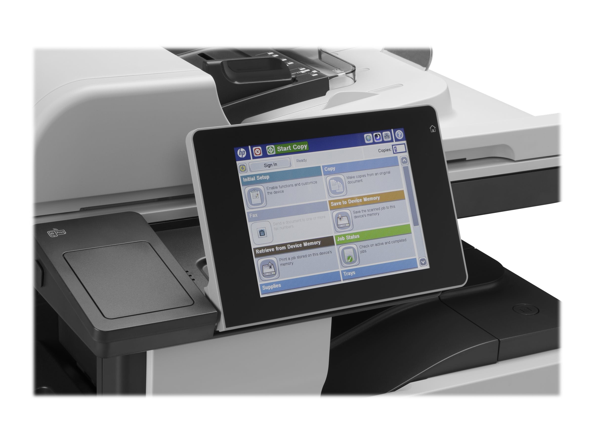 HP LaserJet Enterprise M725dn MFP Mono laser A3 297x420mm A3 41ppm Copy 41ppm Print 600sheets USB LAN