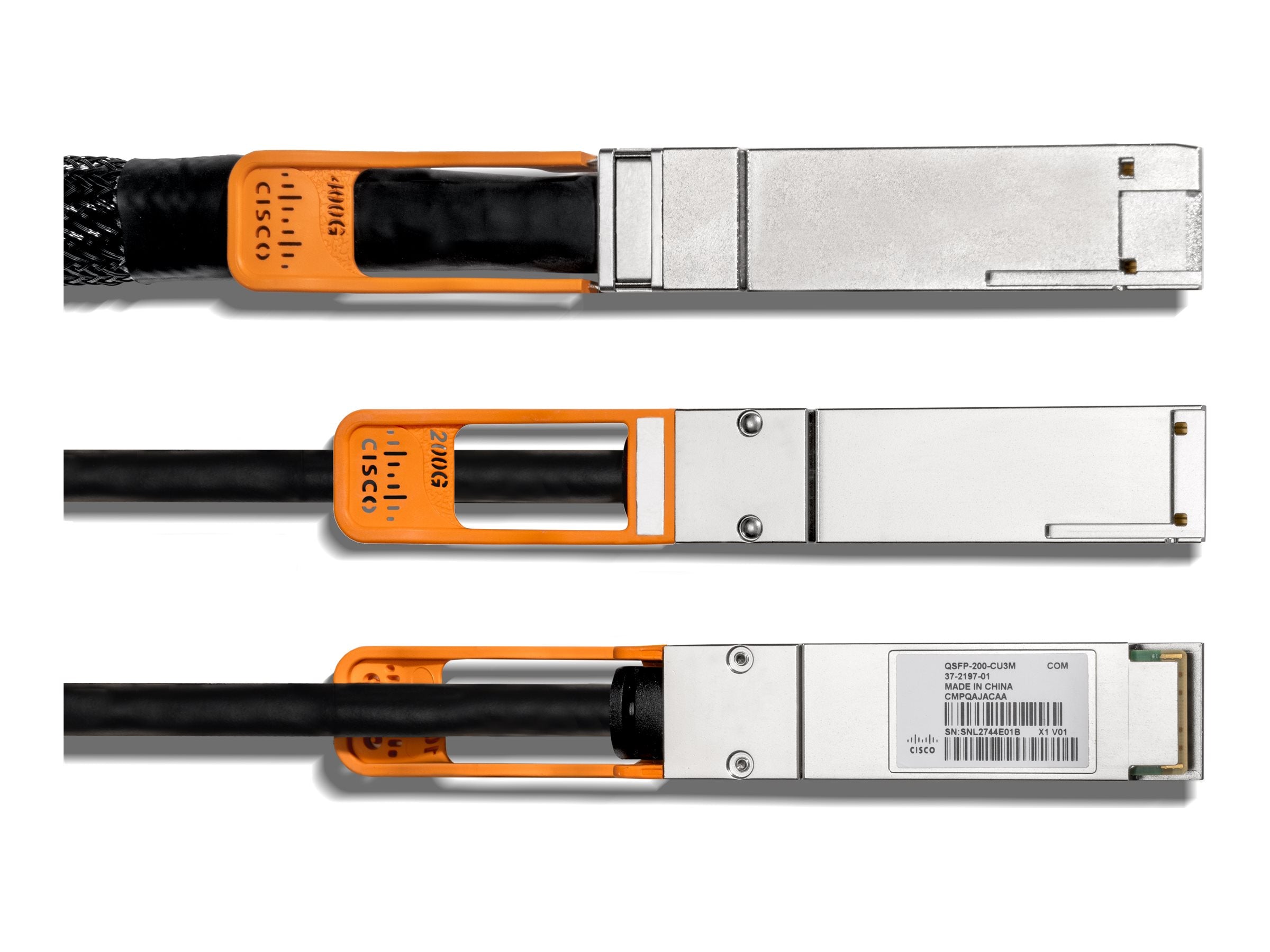 CISCO 400G QSFP56-DD to 2x200G QSFP56 Copper Breakout Cable 3m