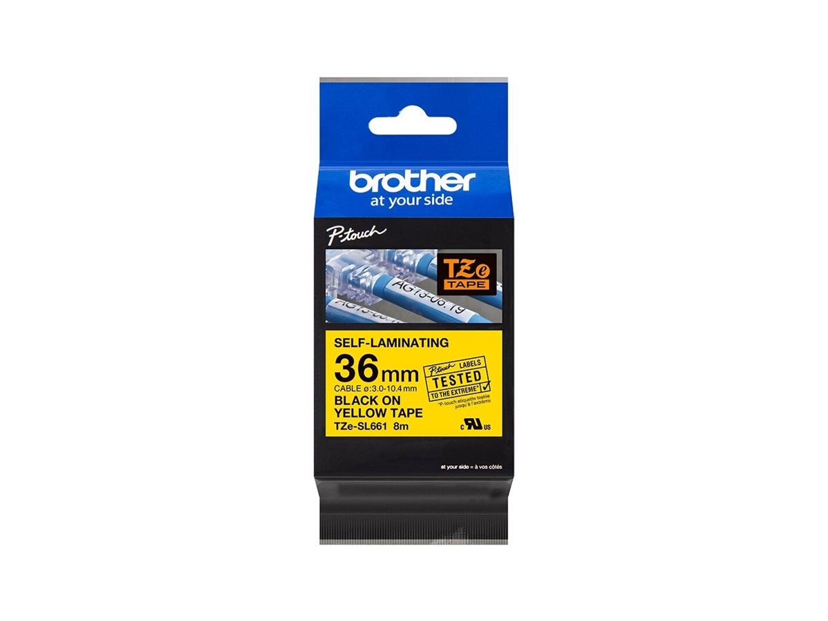 BROTHER TZeSL661 tape Black on Yellow 36mm